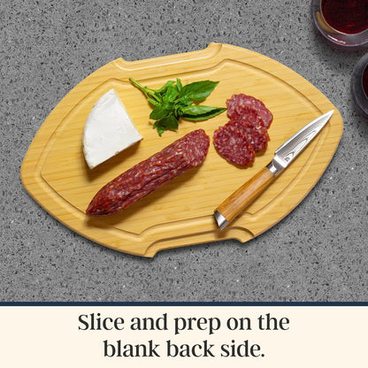Totally Bamboo Flip, Serve & Store Charcuterie Board with Lid, Reversible Bamboo Cutting Board and Portable Cheese Tray with Compartments, Locking Travel Cover, 15.5 x 11.5 Inches