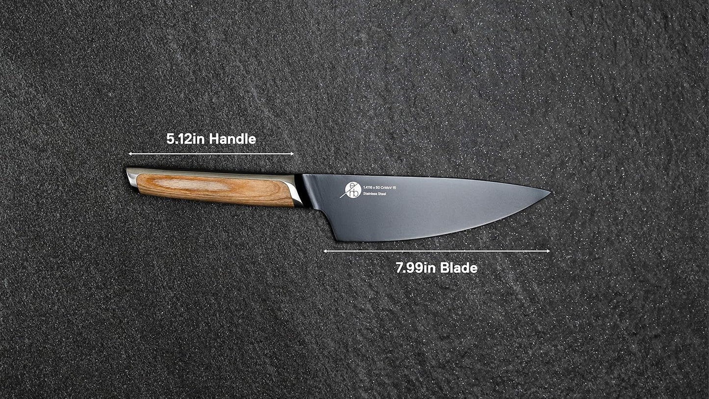 Everdure German Steel Professional Bread Knife, 10.55 Inch Serrated Edge Blade, Titanium Coated Blade with Pakka Wood Handle, Perfect Kitchen Knife for Slicing Bread Loaves, Bagels, Cake, and More