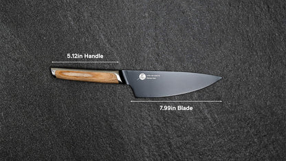 Everdure German Steel Professional Bread Knife, 10.55 Inch Serrated Edge Blade, Titanium Coated Blade with Pakka Wood Handle, Perfect Kitchen Knife for Slicing Bread Loaves, Bagels, Cake, and More