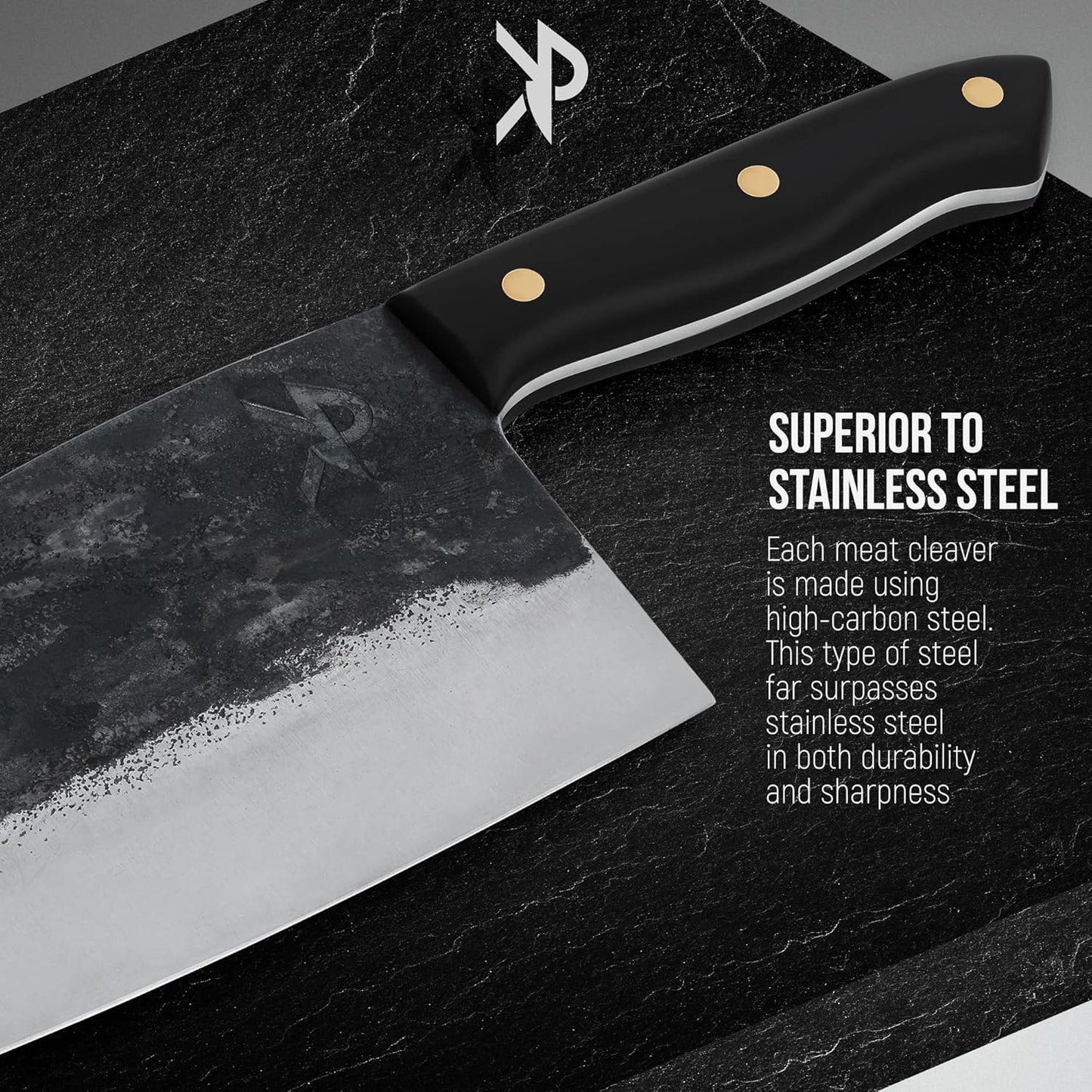 Kitchen perfection Handmade Meat Cleaver Knife for Meat Cutting - Professional 7" Serbian Chef Knife - Made of High Carbon Steel - Hand Sharpen Butcher Knife with Canvas Sheath, Unique Gifts for Men