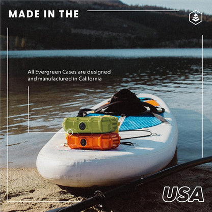 Evergreen 56 Dry Box - EDC Tough Protective Case USA Made for Organization of Cameras, Phones, Camping, Fishing, Hiking, Water Sports (Red)