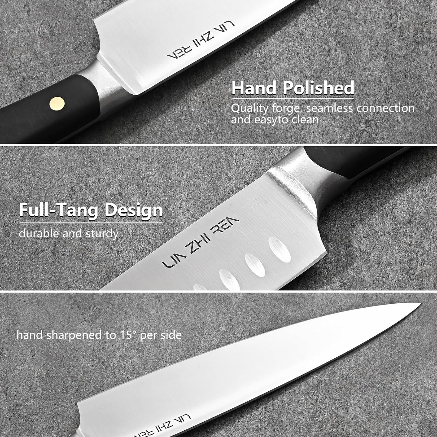 14-Piece Kitchen Knife Set with Detachable Block, High Carbon Stainless Steel Dishwasher Safe Knives, Includes Chef, Santoku, Bread, Steak Knives for Home Kitchen,White