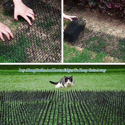 6.5ft Cat Scat Mat with Soft Spikes, Humane Indoor/Outdoor Cat Deterrent Mat for Garden, Countertops & Furniture, 78" x 11" Plastic Repellent Strip