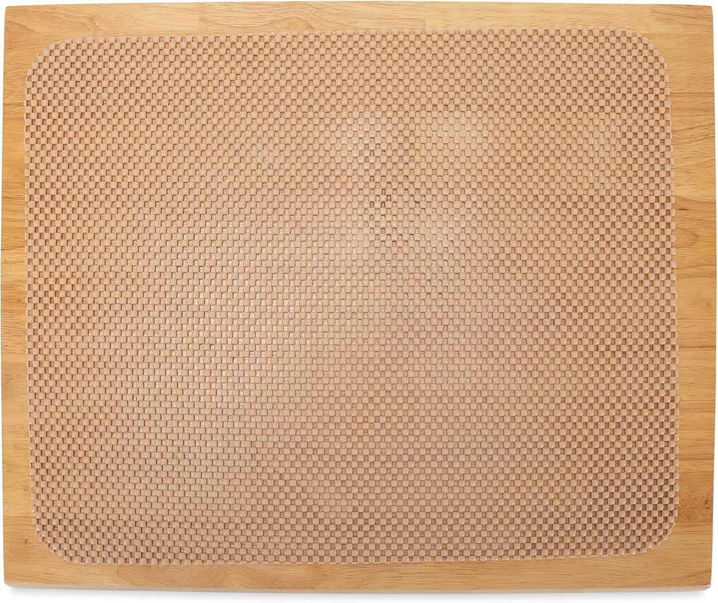 Camco Oak Accents Camper/RV Silent Top Stovetop Cover | Features Solid Oak-Finish Hardwood w/Non-Toxic Finish & 4 Non-Slip Rubber Feet | Includes Flexible Cutting Mat | 19.5” x 17” x .75” (43521)
