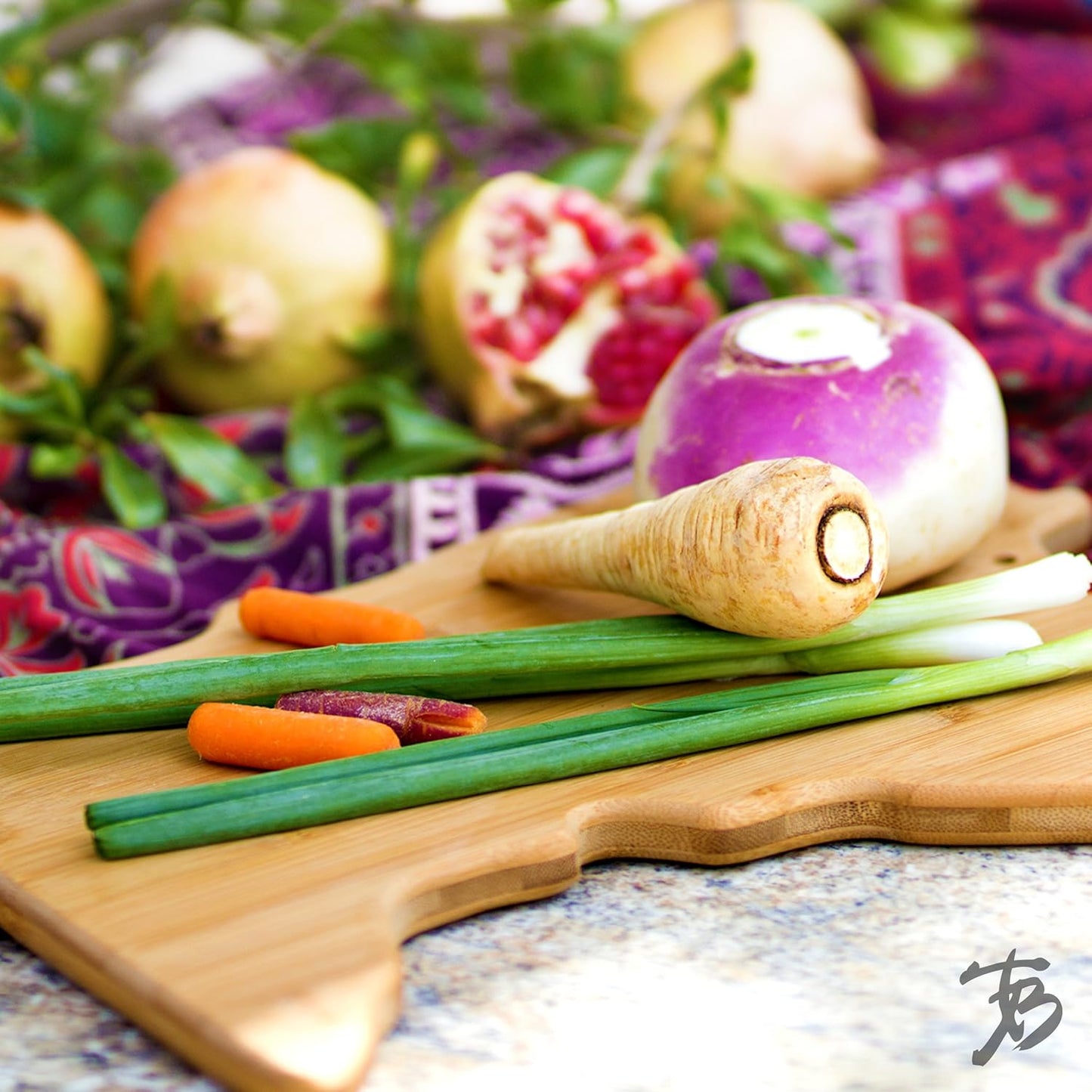 Totally Bamboo Oklahoma State Shaped Bamboo Serving and Cutting Board