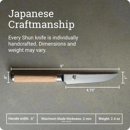 Shun Classic Blonde 8" Kiritsuke Knife, Handcrafted Japanese Kitchen Knife for Professional and Home Chefs, VG-MAX Core with Damascus Stainless Steel Cladding, Pakkawood Handle