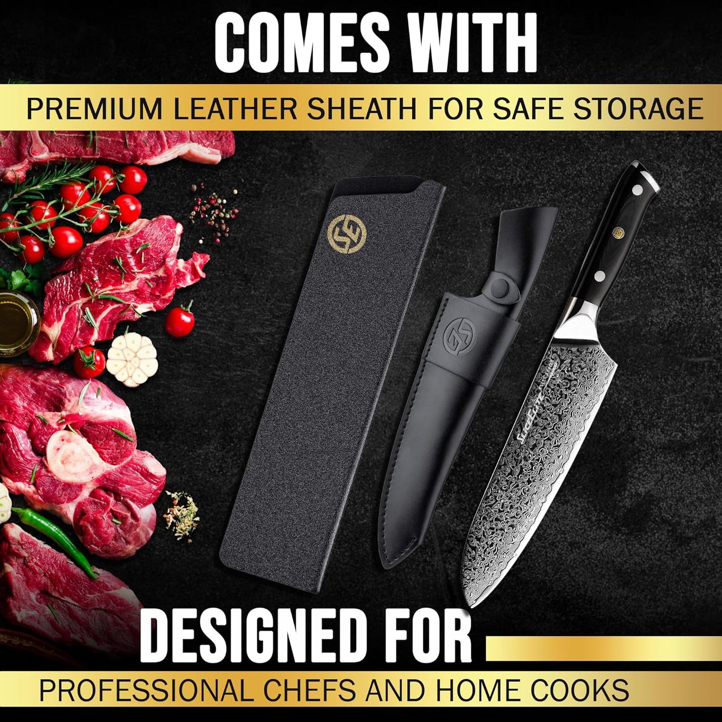 SliceElite Slice Series 8 Inch Carving Knife High Carbon German Stainless Steel Pakkawood Handle Brisket Slicer Chopper BBQ Chef Sharp Fruit Vegetable Butcher Kitchen Cutting Meat Tool Gift Precision