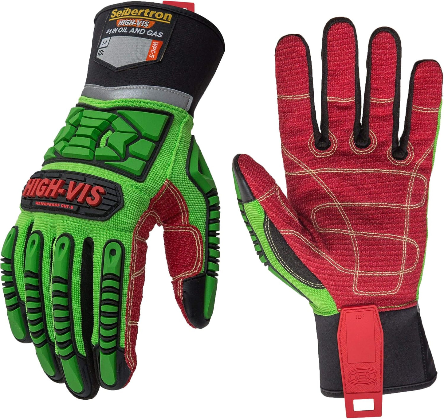Seibertron High-Vis Series Cut Resistant Reducing Anti-Impact Mechanics Heavy Duty Safety Rescue Oil and Gas Gloves