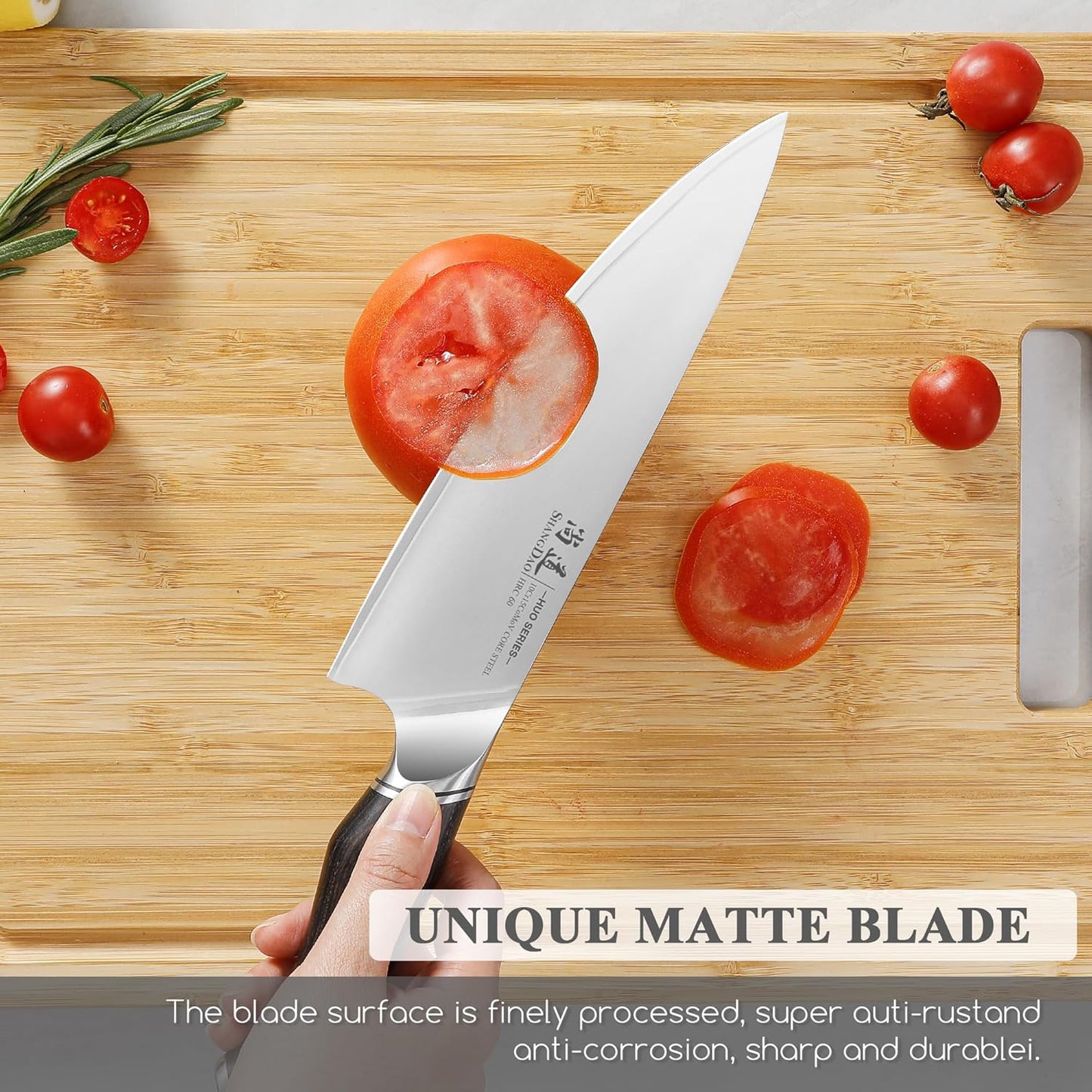 SHANGDAO 7 Inch Japanese Santoku Chef Knife, VG10 Stainless Steel Kitchen Cooking Knife with Pakkawood Handle Gift Box