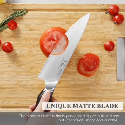 SHANGDAO 7 Inch Japanese Santoku Chef Knife, VG10 Stainless Steel Kitchen Cooking Knife with Pakkawood Handle Gift Box