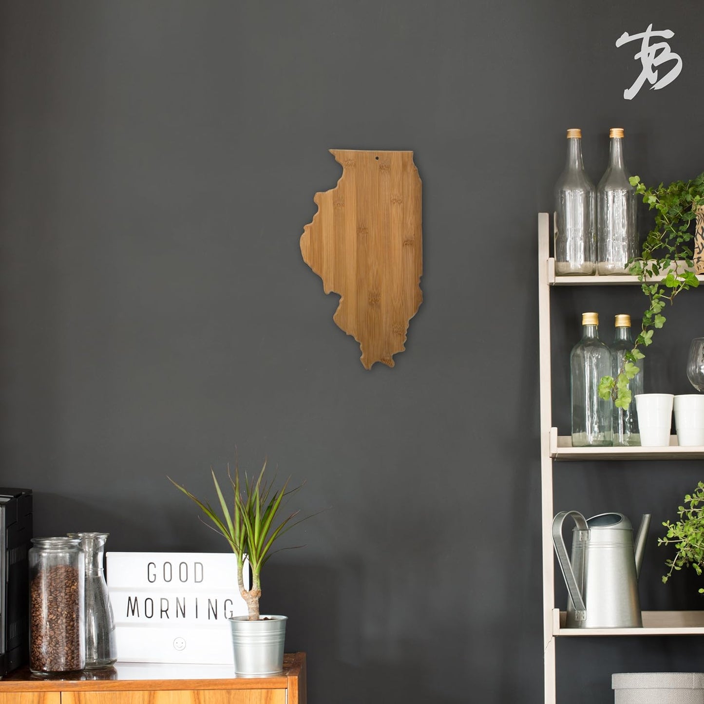 Totally Bamboo Oklahoma State Shaped Bamboo Serving and Cutting Board