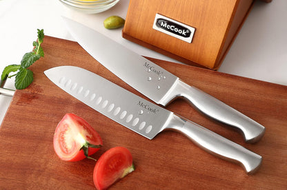 McCook® Knife Sets,German Stainless Steel Knife Block Sets with Built-in Sharpener
