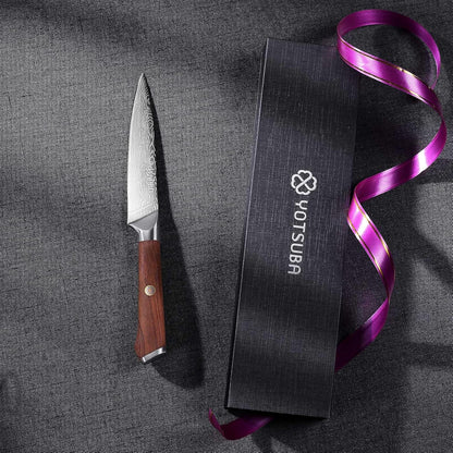 YOTSUBA Carving Knife and Fork Set, Meat Cutting Knife, Razor-Sharp German Stainless Steel Knives Fork Set with Ergonomic Wood Handle, Slicing Knives for Meats, BBQ & Vegetables