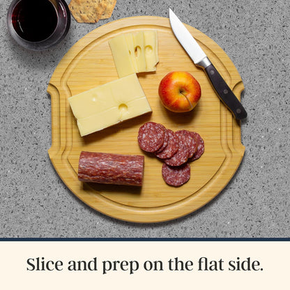 Totally Bamboo Flip, Serve & Store Charcuterie Board with Lid, Reversible Bamboo Cutting Board and Portable Cheese Tray with Compartments, Locking Travel Cover, 15.5 x 11.5 Inches