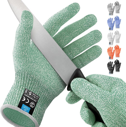 Zulay Cut Resistant Gloves Food Grade Level 5 Protection - Comfortable Safety Cutting Gloves - Cut Resistant Work Gloves