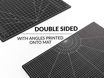 XNM Premium Self Healing Cutting Mat - 8 Inches by 11 inches - A4, 3 Layer Quality PVC Construction - Dual Sided, Imperial and Metric Grid Lines - Perfect for Cutting, Sewing, and Crafts