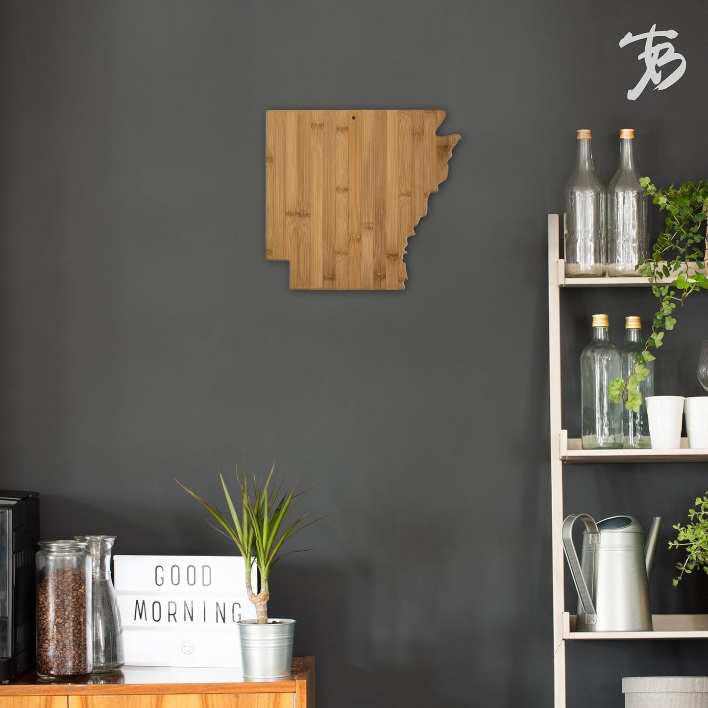 Totally Bamboo Oklahoma State Shaped Bamboo Serving and Cutting Board