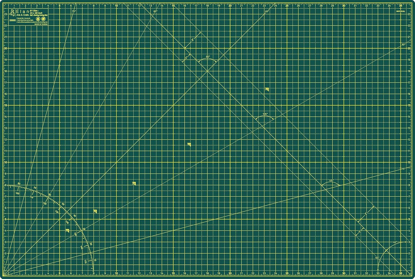 Elan Cutting Mat A4 Green, Self Healing Cutting Mat 9x12 Inch, 5-Ply Craft Board Green, Hobby Board for Crafts 9x12 Inch