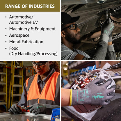 Ansell HyFlex Cut Resistant Touchscreen Work Gloves with Aerofit Precision Comfort Technology