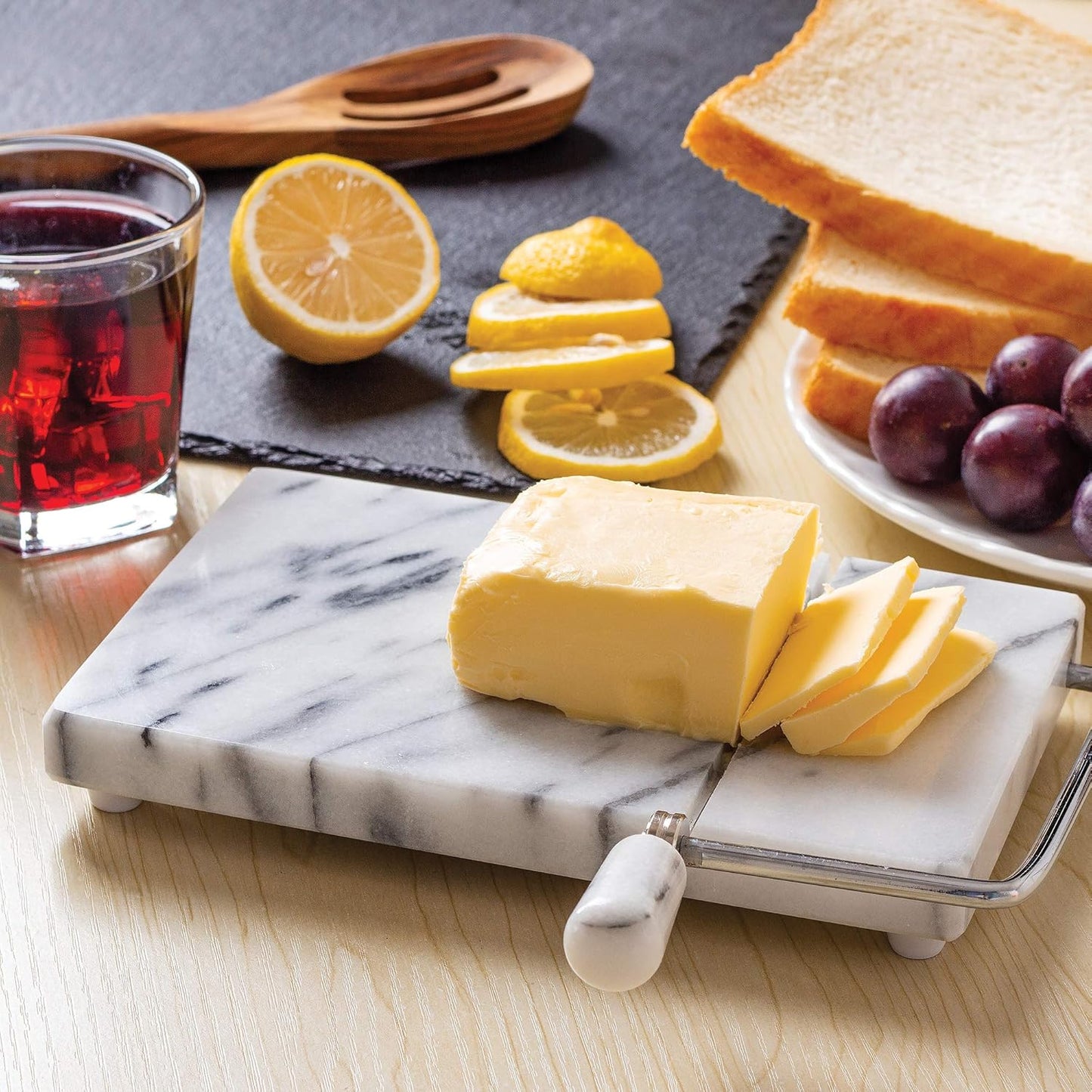 Fox Run Brands 3841COM Fox Run 3841 Marble Cheese Slicer, White