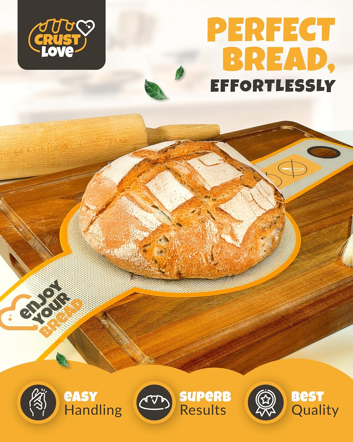 CRUSTLOVE 2pcs Set Bread Lame with 5 Blades – Sourdough Scoring Tool Set with Straight & Curved Scoring Knife for Sourdough and Bread Baking, Dough Scorer, Bread Scoring Tool, Bread Baking Supplies