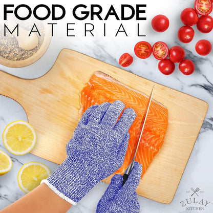 Zulay Cut Resistant Gloves Food Grade Level 5 Protection - Comfortable Safety Cutting Gloves - Cut Resistant Work Gloves