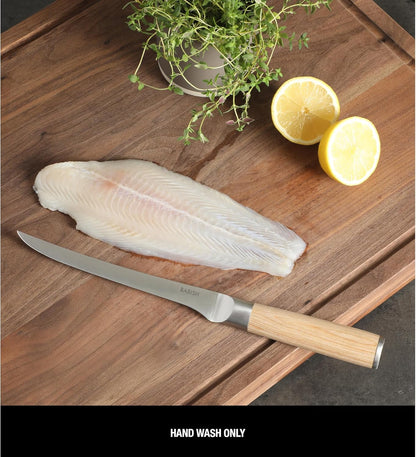 Babish 5-Inch Forged Utility Knife – High-Carbon 1.4116 German Steel Full Tang Kitchen Knife for Precision Cutting and Durability