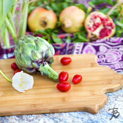 Totally Bamboo Oklahoma State Shaped Bamboo Serving and Cutting Board