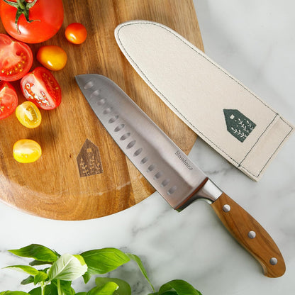Bloomhouse - Two Time Oprah's Favorite Things Winner - 5" Utility Boning Kitchen Knife German Stainless Steel Blade w/Forged Italian Olive Wood Handle Full Tang for Meat Poultry & Precision Cutting
