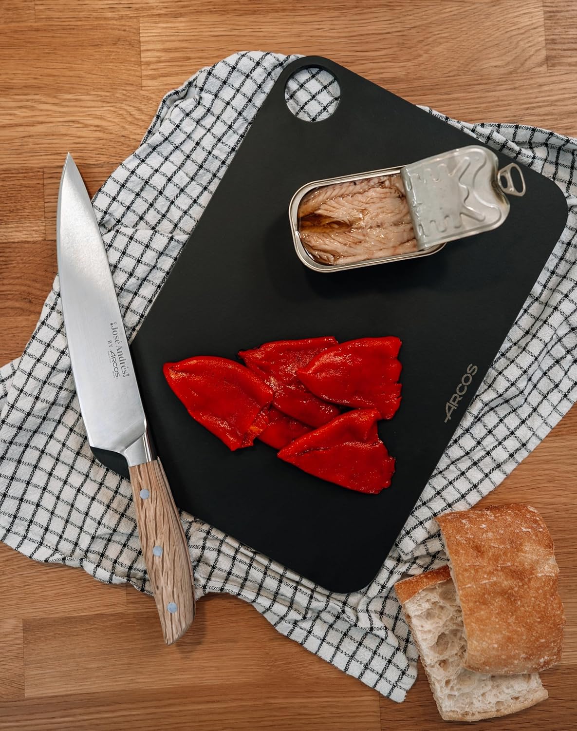 Arcos Jose Andres 10-Inch Fillet Knife Forged Meat Slicer | Professional NITRUM Stainless Steel Blade with Silk Edge | Ideal for Slicing Ham or Prosciutto | Ergonomic Holm Oak Wood Handle