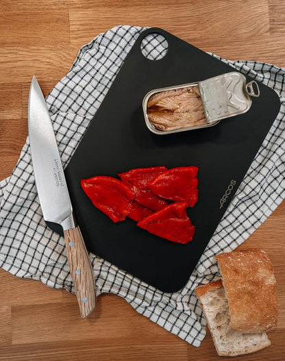 Arcos Jose Andres 10-Inch Fillet Knife Forged Meat Slicer | Professional NITRUM Stainless Steel Blade with Silk Edge | Ideal for Slicing Ham or Prosciutto | Ergonomic Holm Oak Wood Handle