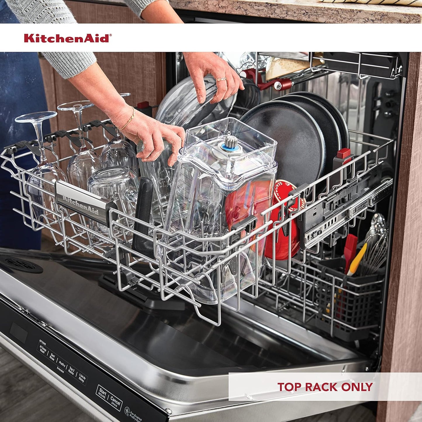 KitchenAid Gourmet Knife Block Set with Built-in Sharpener, 15-Piece, Stainless Steel