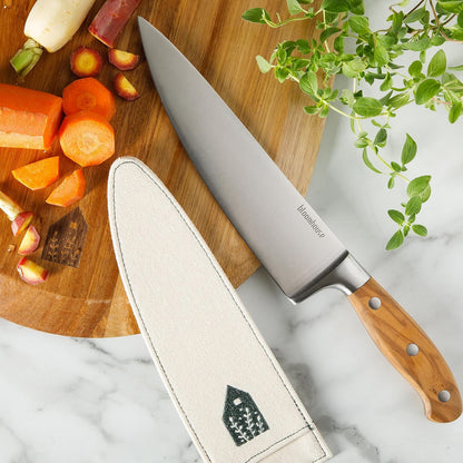 Bloomhouse - Two Time Oprah's Favorite Things Winner - 5" Utility Boning Kitchen Knife German Stainless Steel Blade w/Forged Italian Olive Wood Handle Full Tang for Meat Poultry & Precision Cutting