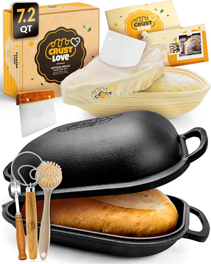 CRUSTLOVE 2pcs Set Bread Lame with 5 Blades – Sourdough Scoring Tool Set with Straight & Curved Scoring Knife for Sourdough and Bread Baking, Dough Scorer, Bread Scoring Tool, Bread Baking Supplies