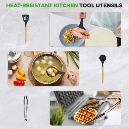 NutriChef 54-Piece Kitchen Cookware Set – Complete Non-Stick Ceramic Pots and Pans Set with Utensils, Bakeware, and Knife Set, Gas, Electric & Induction Compatible, Blush Pink Kitchen Essentials