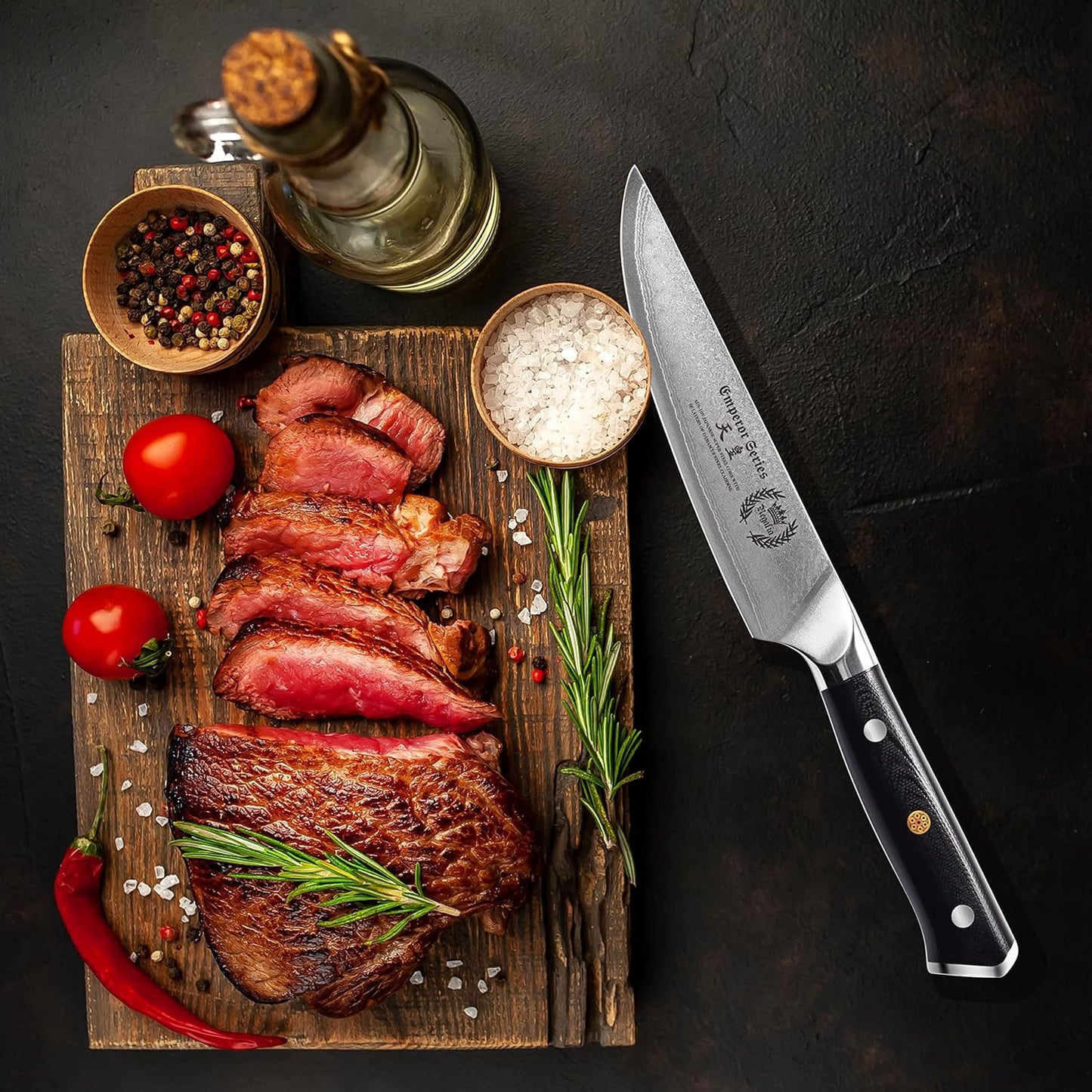 Regalia Paring (Petty) Knife 3.5 inch: Japanese AUS10 Super Steel 67 Layer High Carbon Stainless Damascus Steel Peeling Utility knives