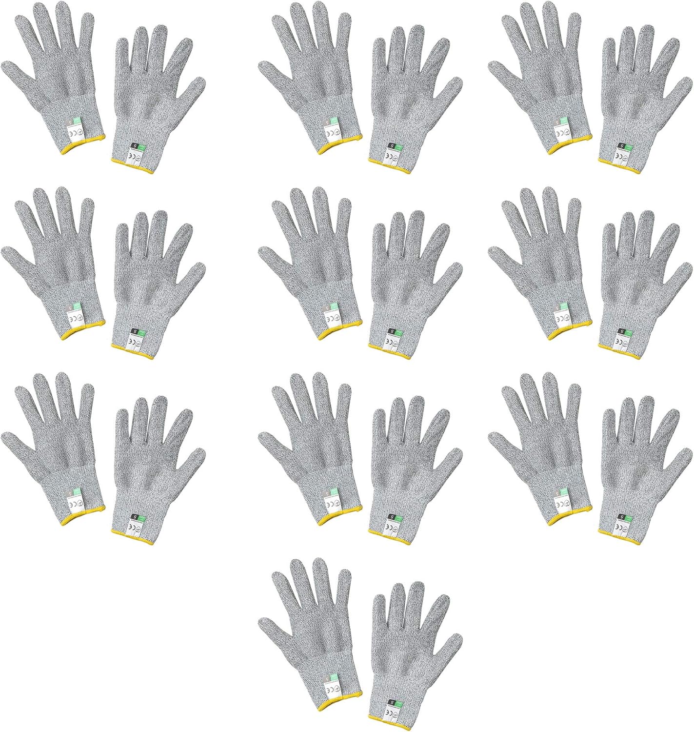Cut Resistant Glove - High Performance Level 5 Protection for Kitchen Cutting, Food Grade Safety Gloves for Cutting (Small, 10 Pair Stand Gloves)