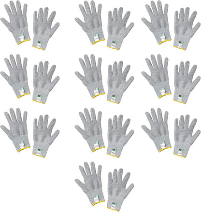 Cut Resistant Glove - High Performance Level 5 Protection for Kitchen Cutting, Food Grade Safety Gloves for Cutting (Small, 10 Pair Stand Gloves)