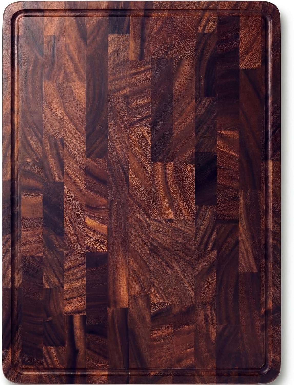 Babilonia Walnut Cutting Board - 17" x 13" x 1" Professional and Heavy Duty Non Toxic Wood Chopping Board, Wooden Charcuterie Boards & Butcher Block with Handles (Oil Bottle Included)