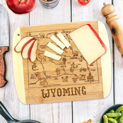 Totally Bamboo A Slice of Life New Jersey State Serving and Cutting Board, 11" x 8.75" - Colors A