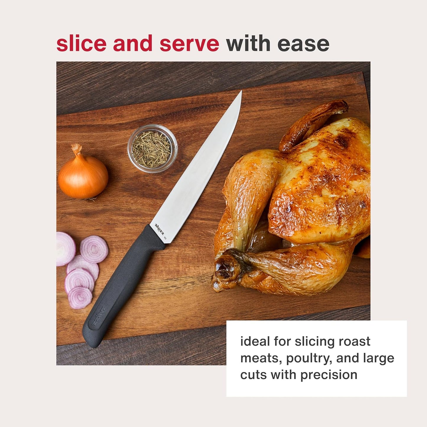 Zyliss Bread Knife - Serrated Bread Knife with Ergonomic Handle - Stainless Steel Kitchen Blade - Sharp Serrated Blade for Precision Slicing - Kitchen Tool for Everyday Use