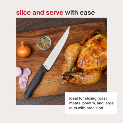 Zyliss Bread Knife - Serrated Bread Knife with Ergonomic Handle - Stainless Steel Kitchen Blade - Sharp Serrated Blade for Precision Slicing - Kitchen Tool for Everyday Use