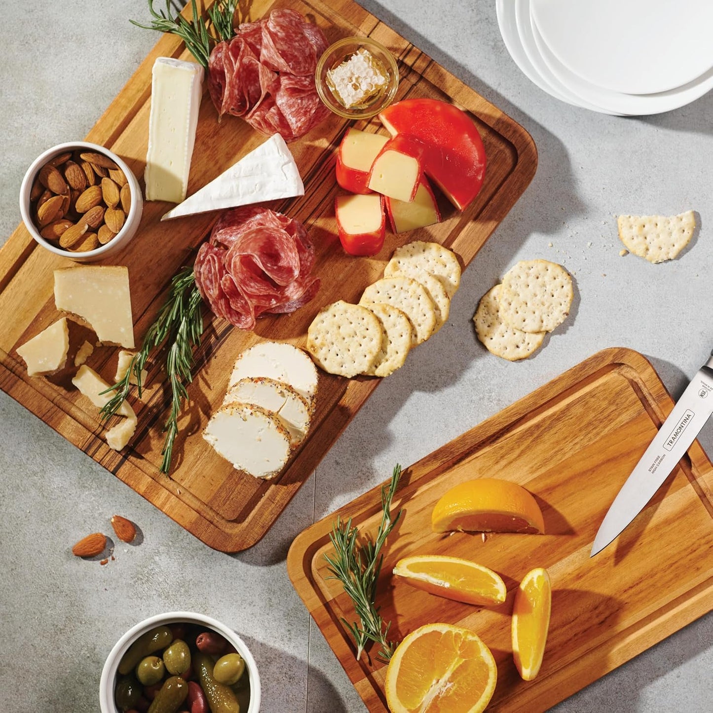 Tramontina FSC Certified Brazilian Tigerwood Cutting and Serving Board Set - 3 Pack (15 x 11-in, 12 x 8-in, 9 x 6-in), 81000/050DS