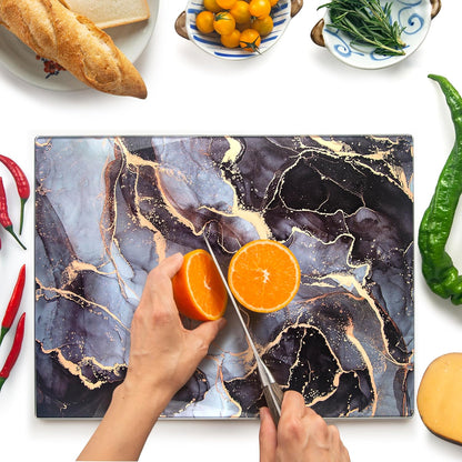 Kitchenville Glass Cutting Board 20”x16”: Tempered Glass Kitchen Counter Protector - Durable- Scratch-Resistant, Heat-Proof - Clear Design