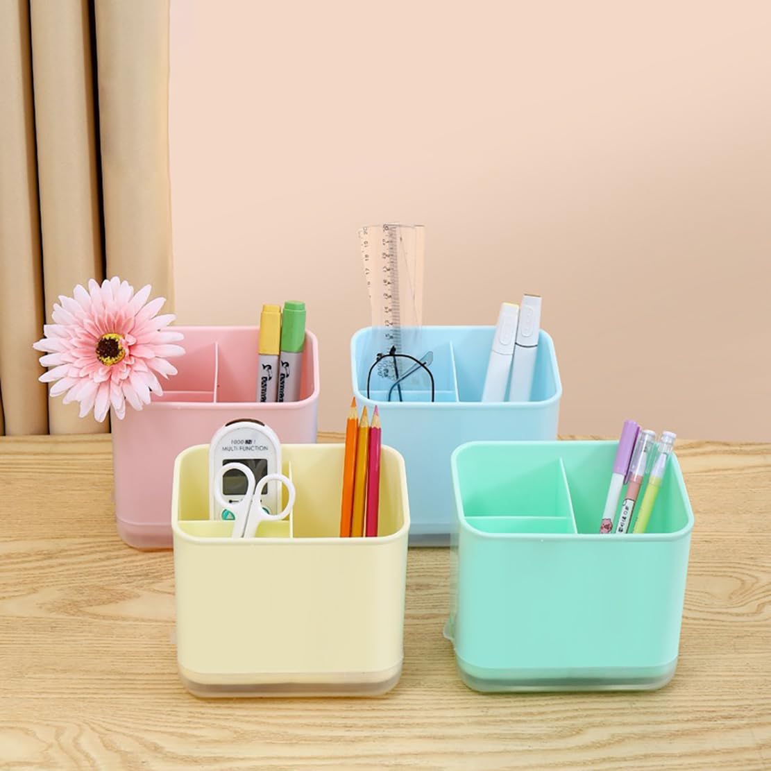 Cutlery Drainer, Utensil Holder Silverware Organizer(Green) | Division Drying Rack, Detachable Draining Base, Sink Caddy Sponge Brush, Thicker Material Large Capacity