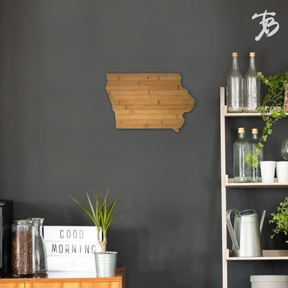 Totally Bamboo Oklahoma State Shaped Bamboo Serving and Cutting Board