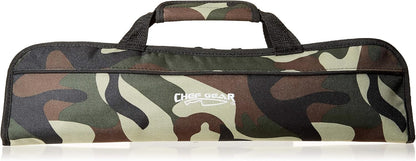 Ergo Chef 5 Pocket Chef Knife Case Roll Bag Bi-Fold (Black) Lightweight - Durable Nylon / Polyester Blend– Perfect for the Busy Traveling Chef