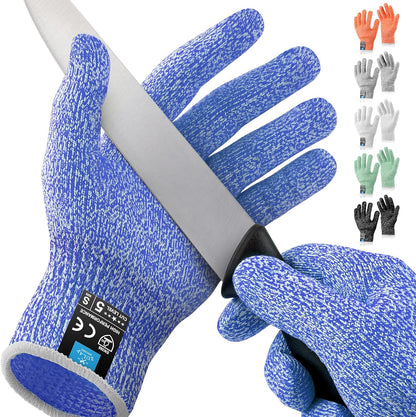 Zulay Cut Resistant Gloves Food Grade Level 5 Protection - Comfortable Safety Cutting Gloves - Cut Resistant Work Gloves