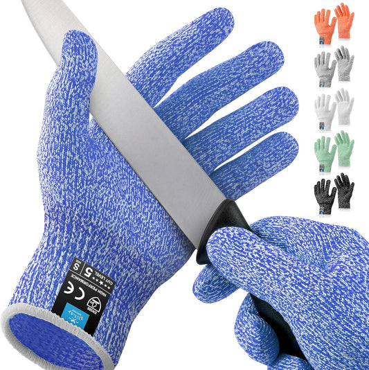 Zulay Cut Resistant Gloves Food Grade Level 5 Protection - Comfortable Safety Cutting Gloves - Cut Resistant Work Gloves