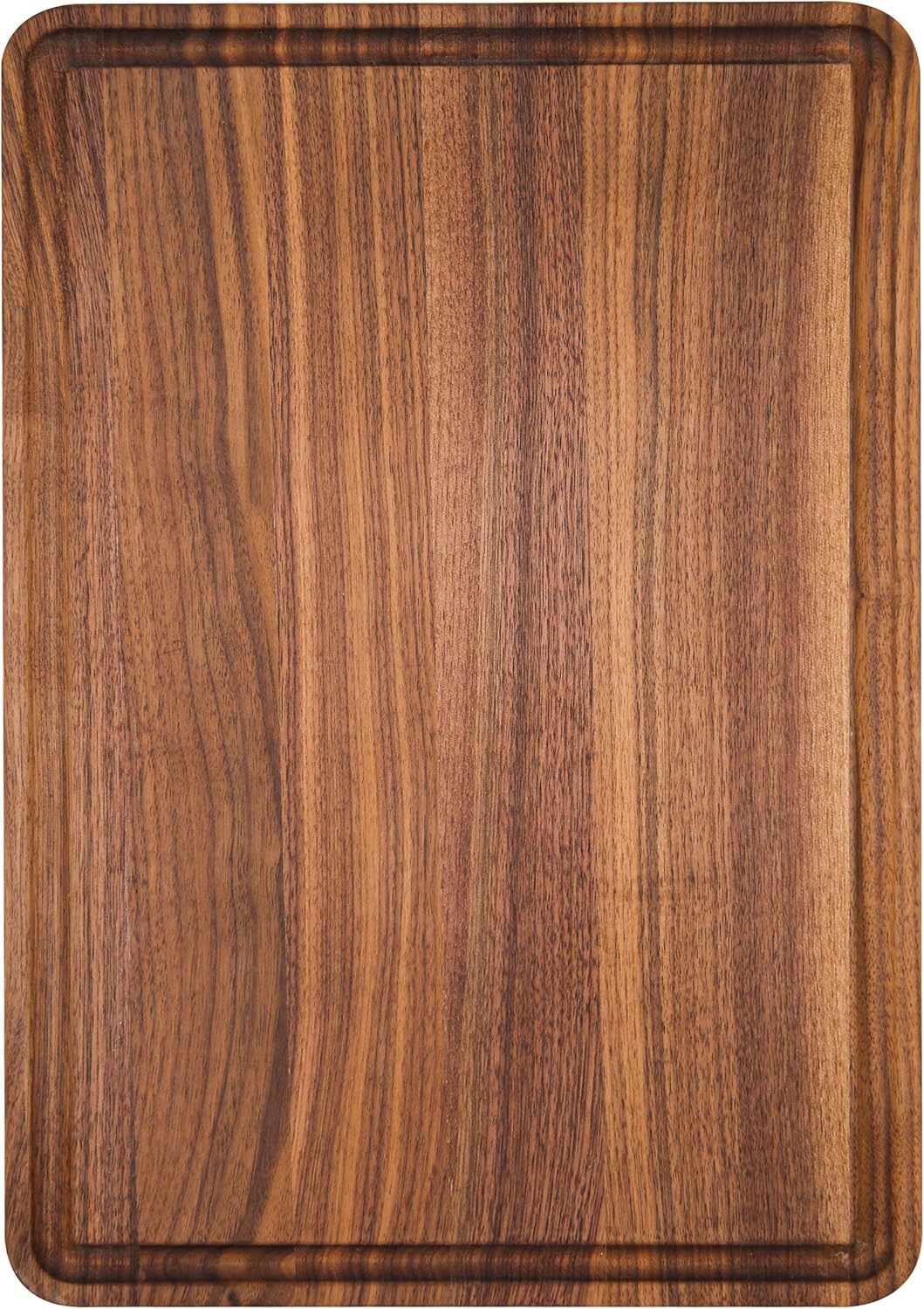 AZRHOM Large End Grain Walnut Wood Cutting Board 17x13x1.5 in Thick Butcher Block for Kitchen with Non-slip Mats Juice Groove & Handles (Gift Box)